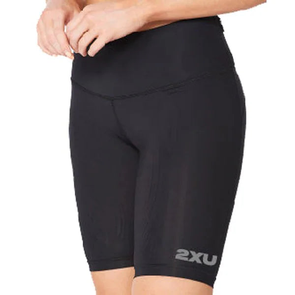 2XU - Light Speed Race Mid-Rise Compression Shorts BLK/SRF 【WA7236B】