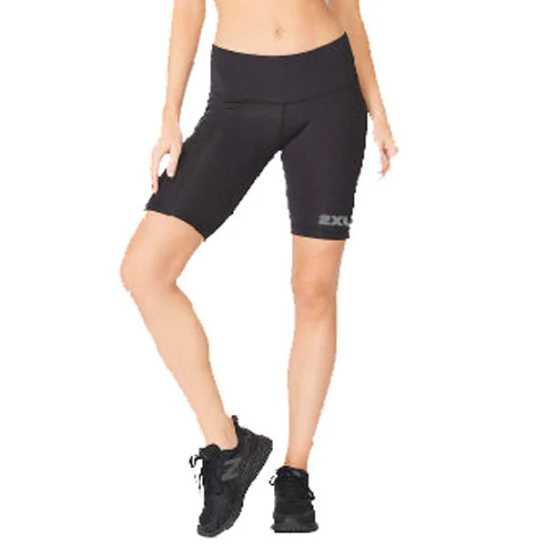 2XU - Light Speed Race Mid-Rise Compression Shorts BLK/SRF 【WA7236B】