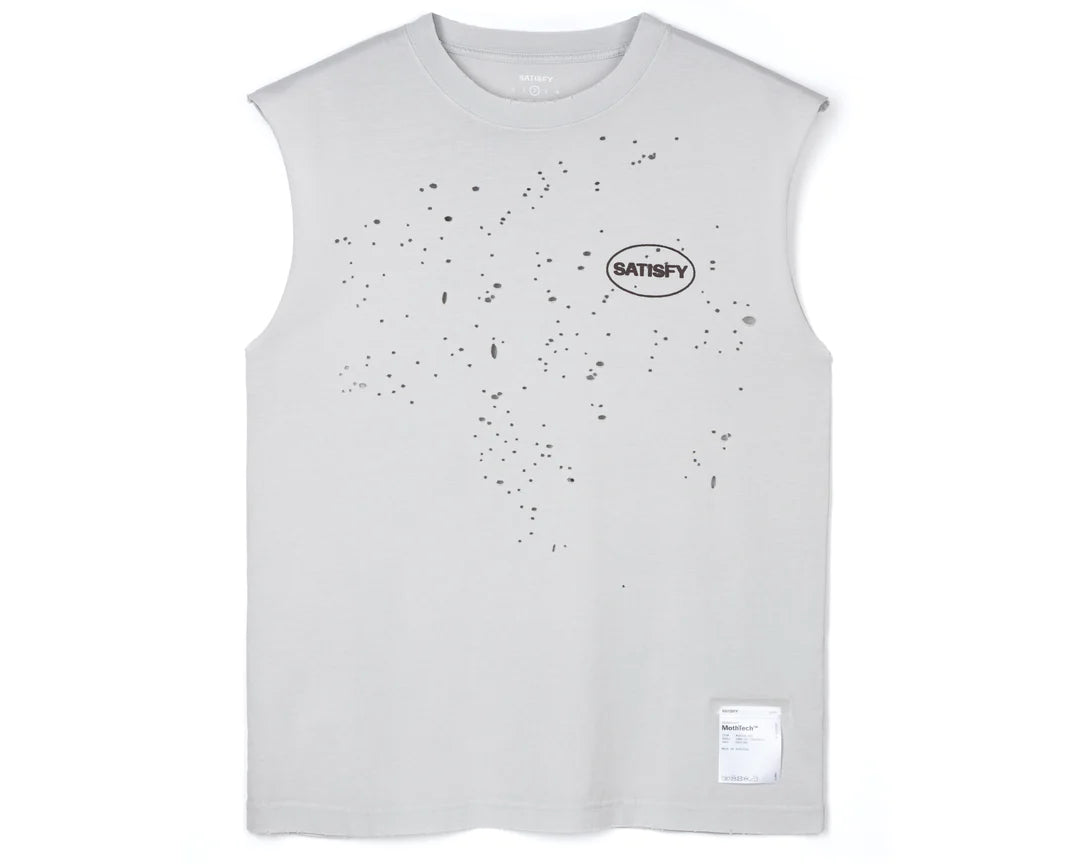11005-ALR-SRS SATISFY MothTech Muscle Tee Aged Lunar Rock