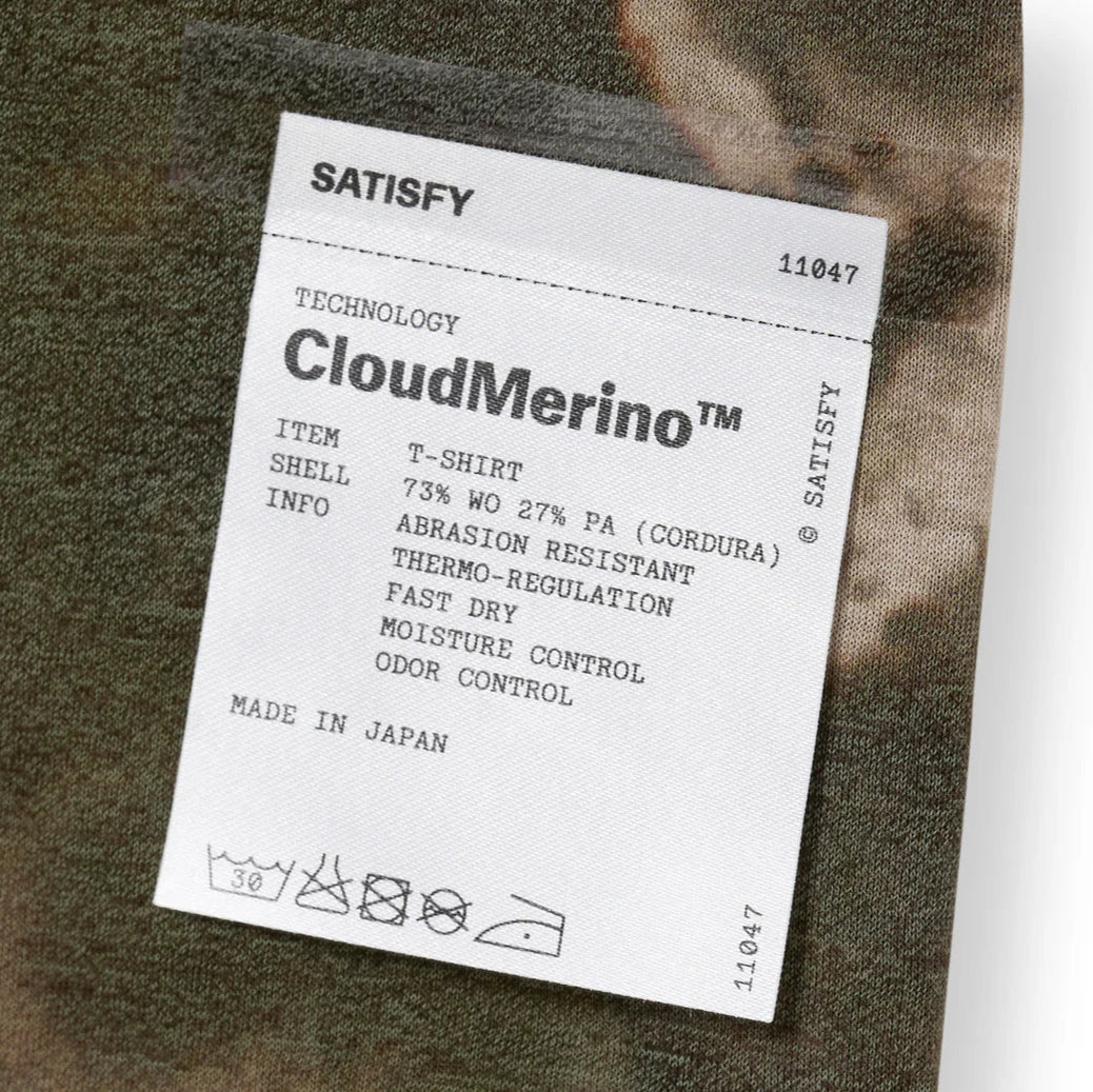 11047-BMO CloudMerino T-Shirt Batik Military Olive