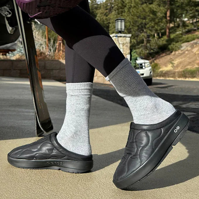 2000860052242 OOFOS Women's OOcOOzie Thermo Mule -Black/Black