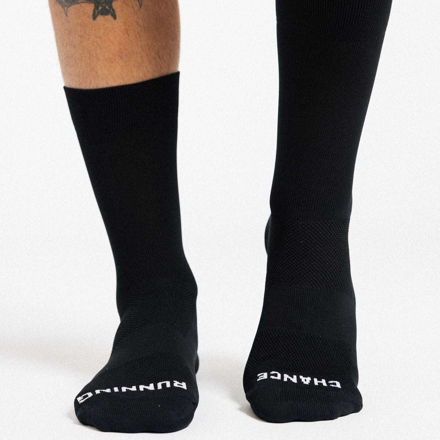 CHANCE Padded Sock-Black/White