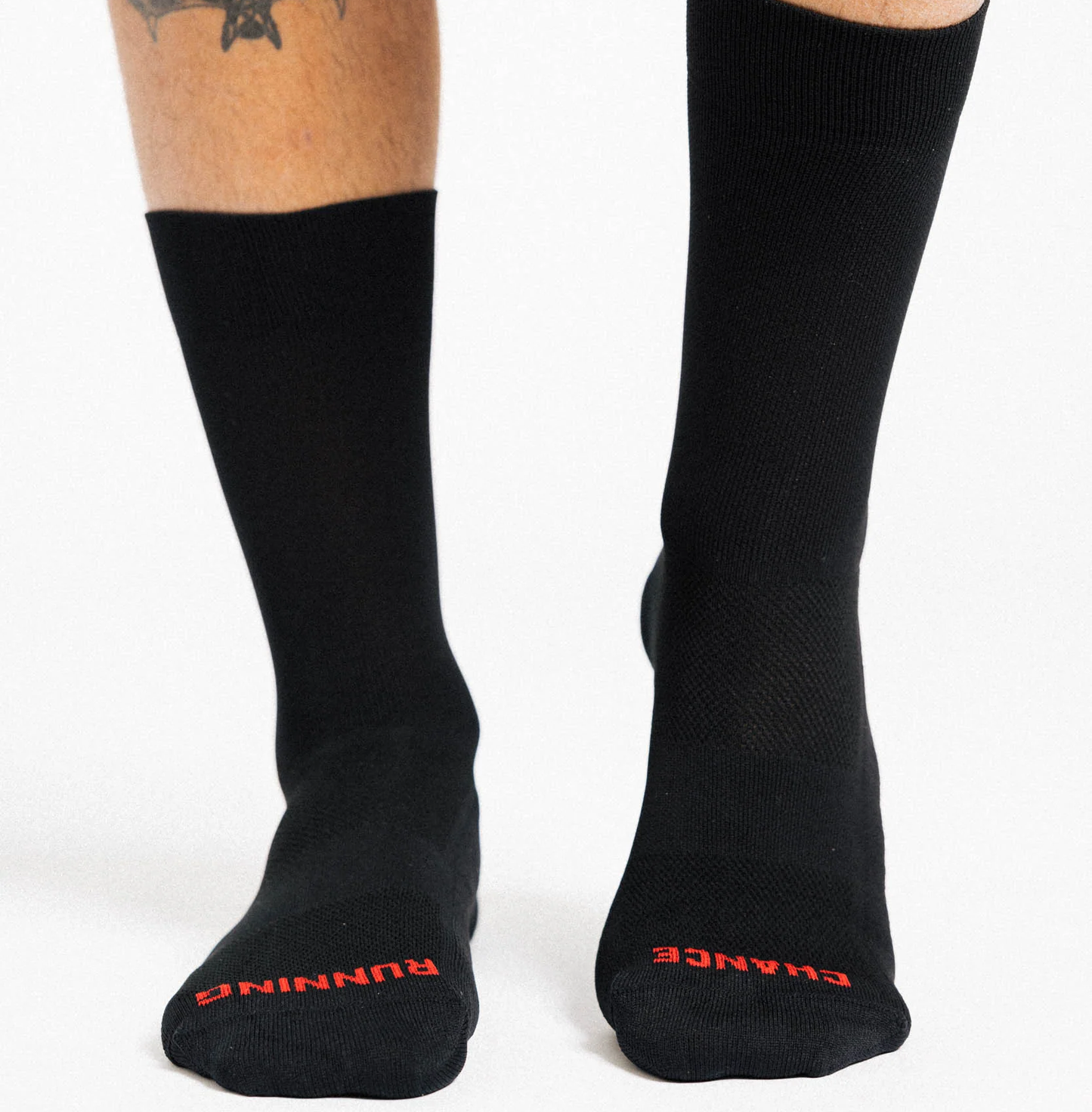 CHANCE - Padded Sock-Black/Orange