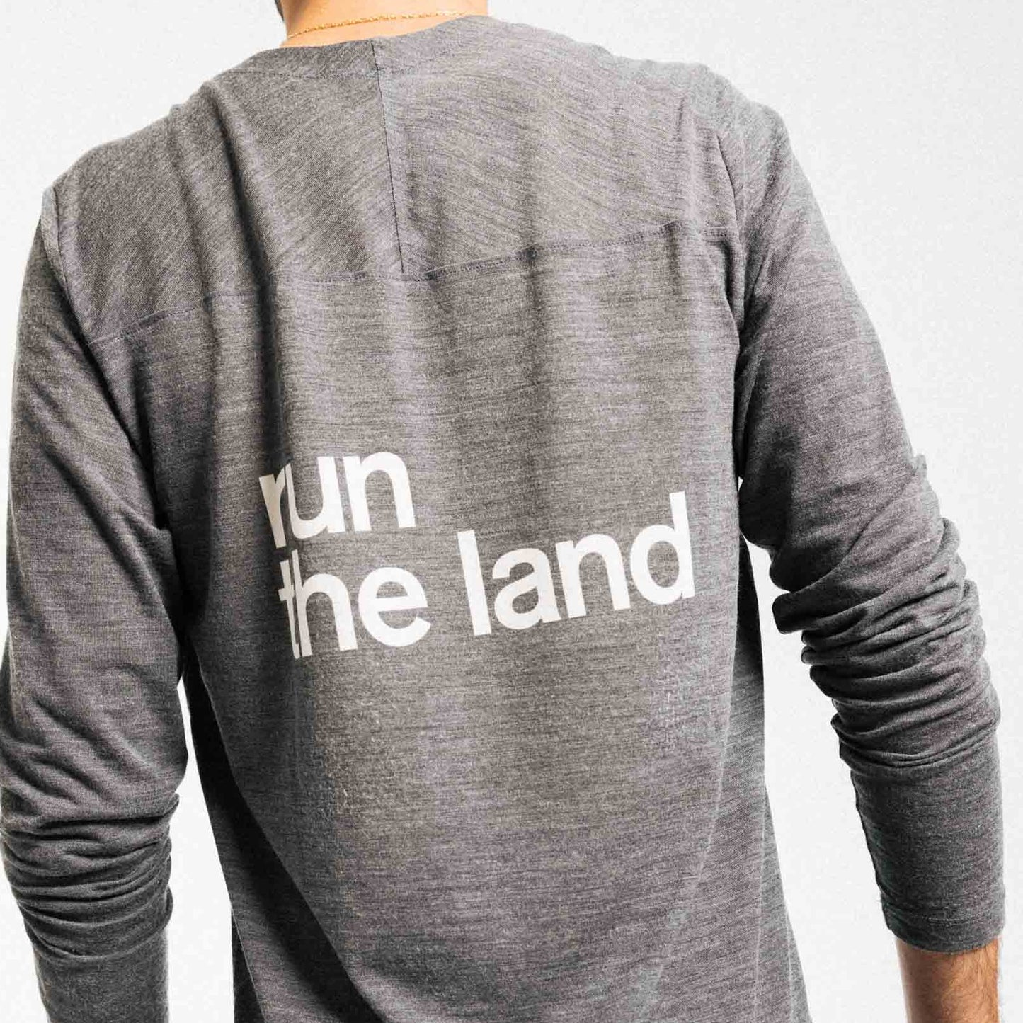 CHANCE - MERINO PERFORMANCE LONG SLEEVE Slate Grey and White 【SS23CHNC10A-BLCK】