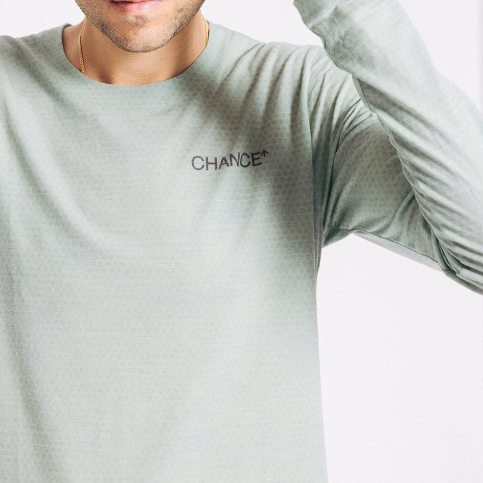 CHANCE - MERINO PERFORMANCE LONG SLEEVE Sage and Treetop 【SS24CHNC22A-SAGE】