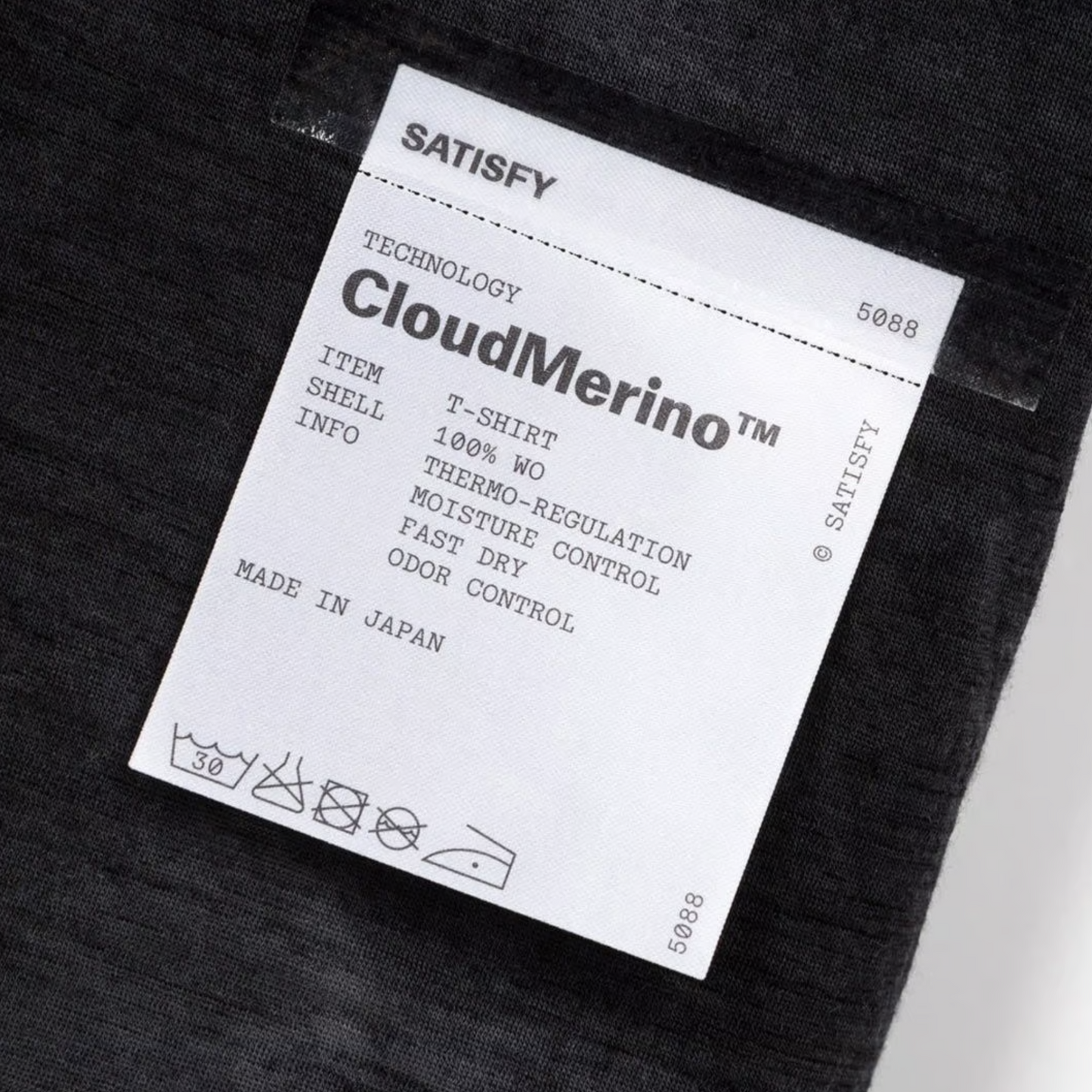5088-SBBK-CO Satisfy CloudMerino T-Shirt Sun Bleached Black
