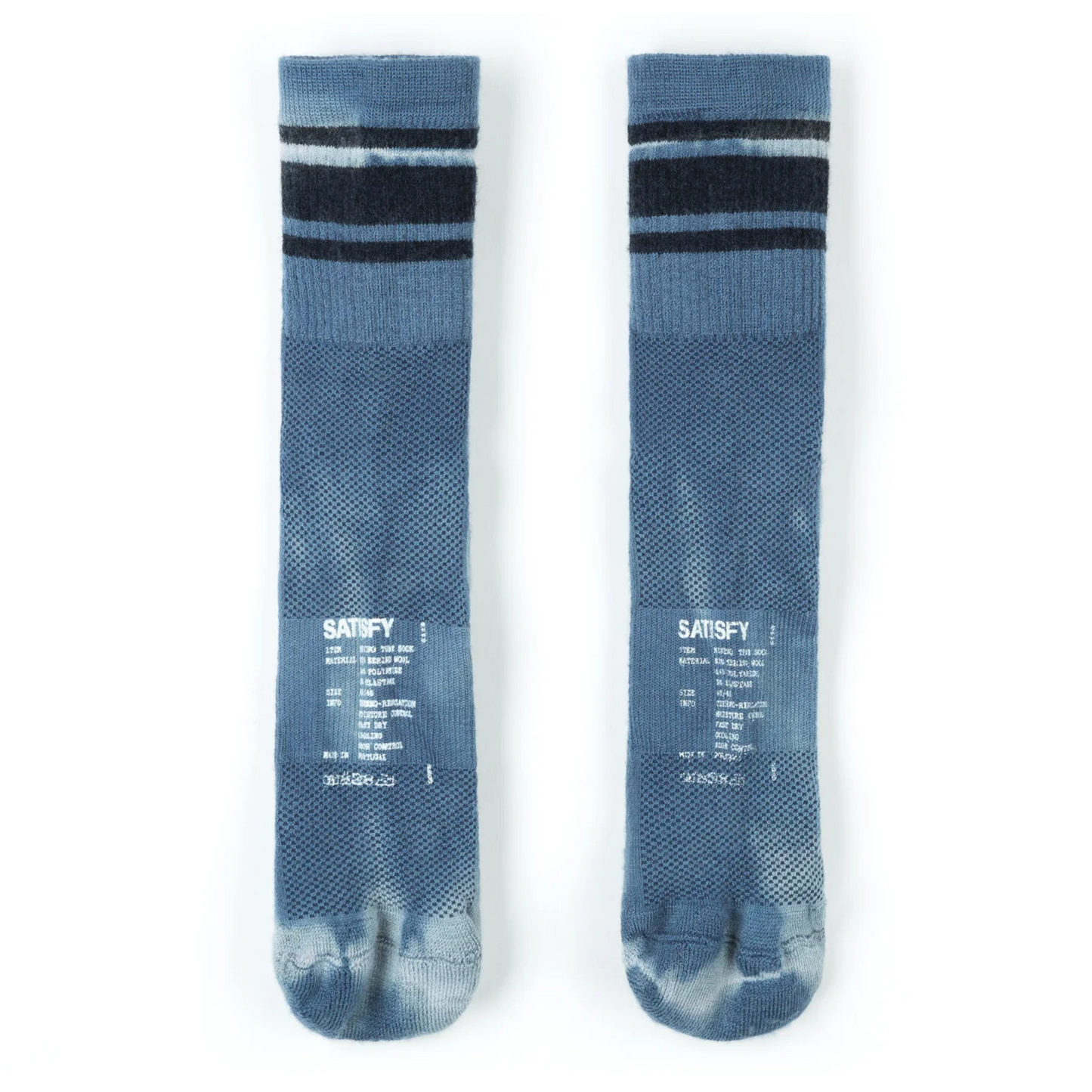 5110-ID Satisfy Merino Tube Socks Indigo Tie-Dye