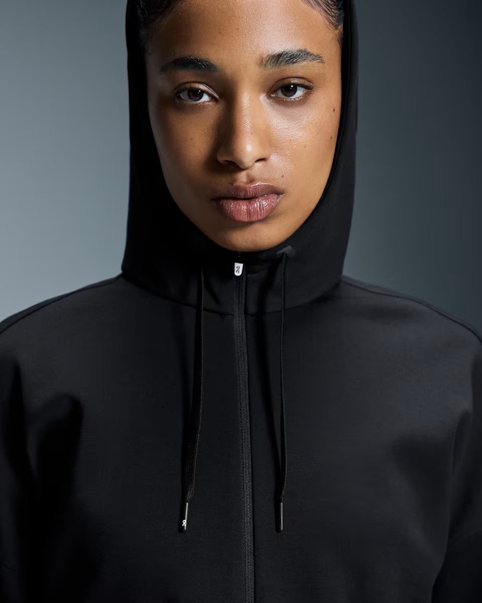 On - Zipped Hoodie W Black【1WE11800553】