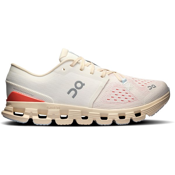 On - Cloud X 4 W Ivory | Salmon【3WE30073297】