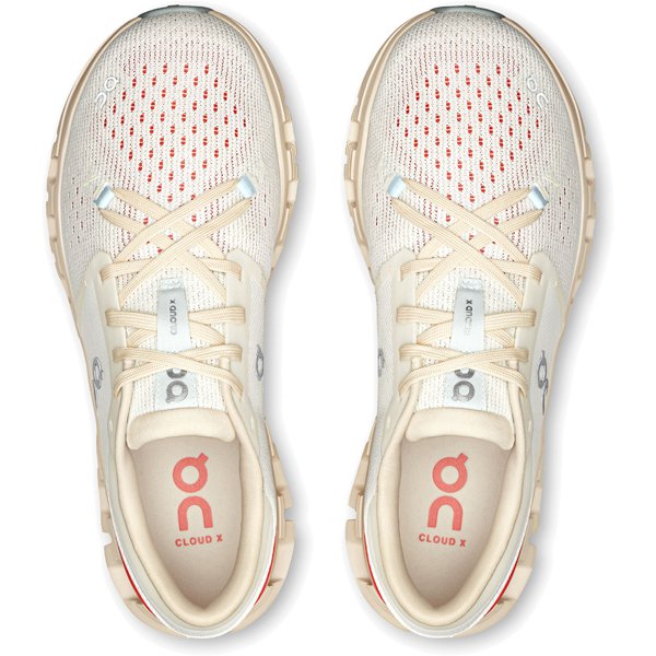 On - Cloud X 4 W Ivory | Salmon【3WE30073297】