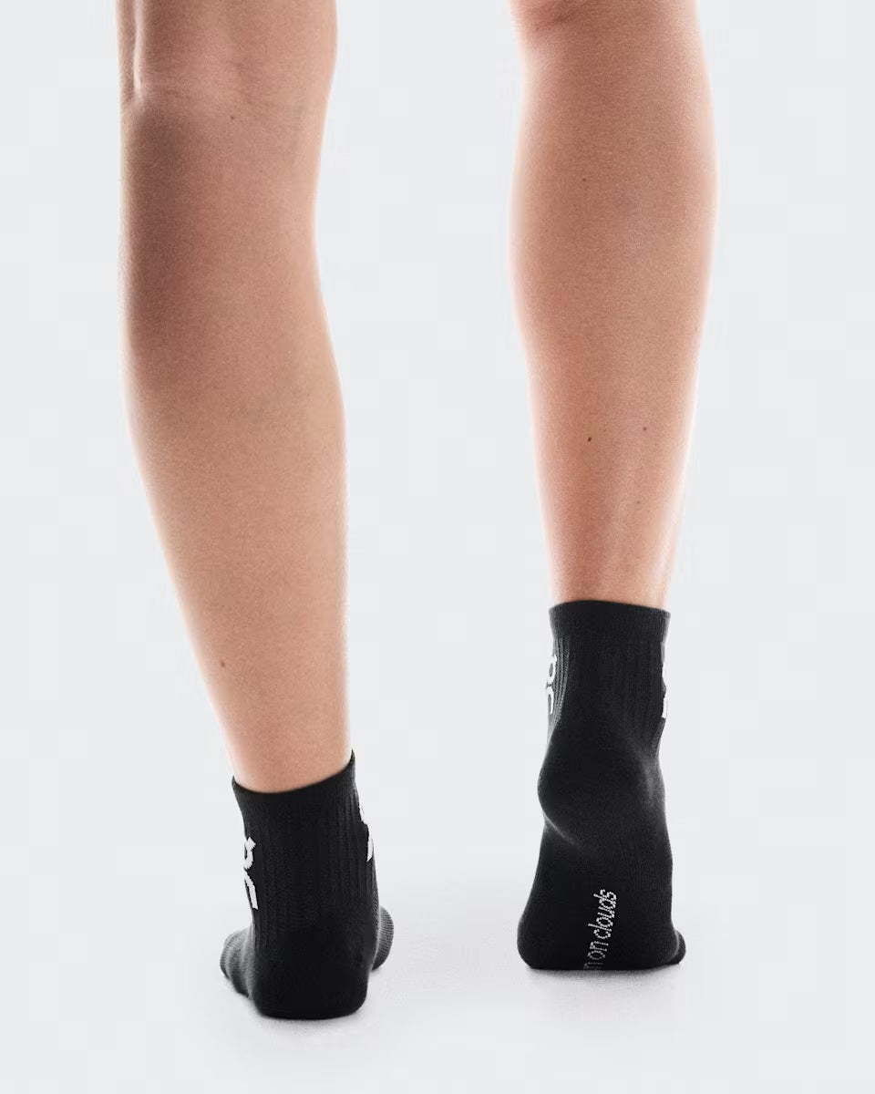 On - Logo Sock Mid 3P U Black【2UF10520553】