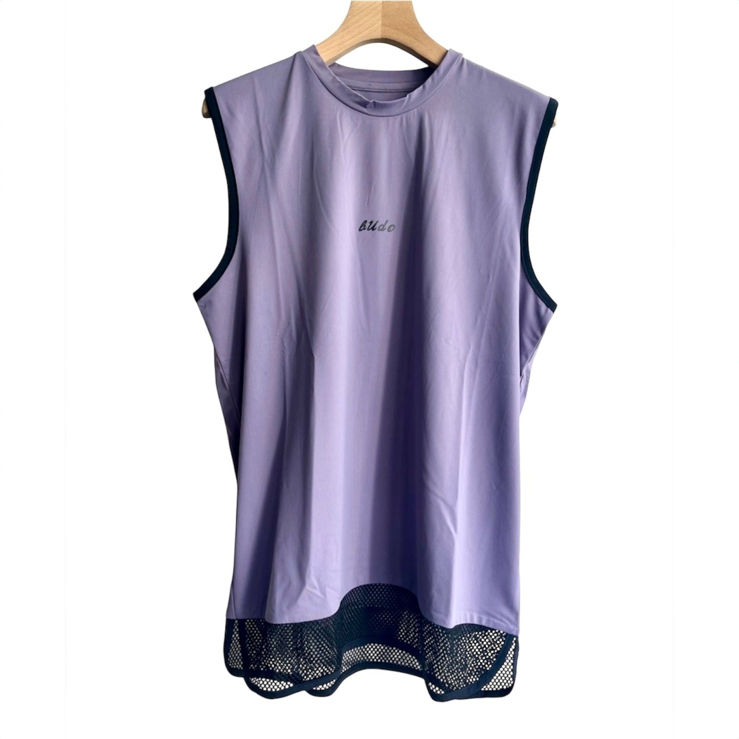 BUDO - Double mesh texture sleeveless モーヴ【b25cn111】