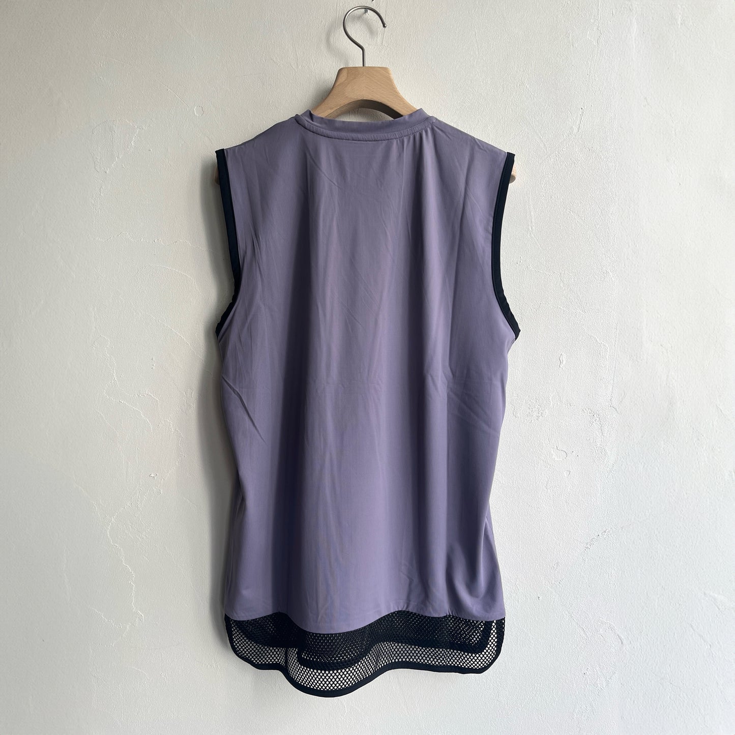 BUDO - Double mesh texture sleeveless モーヴ【b25cn111】