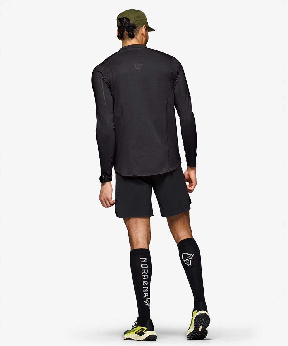Norrøna - senja equaliser lightweight Long sleeve (M) Caviar Black【1205820230-307718】
