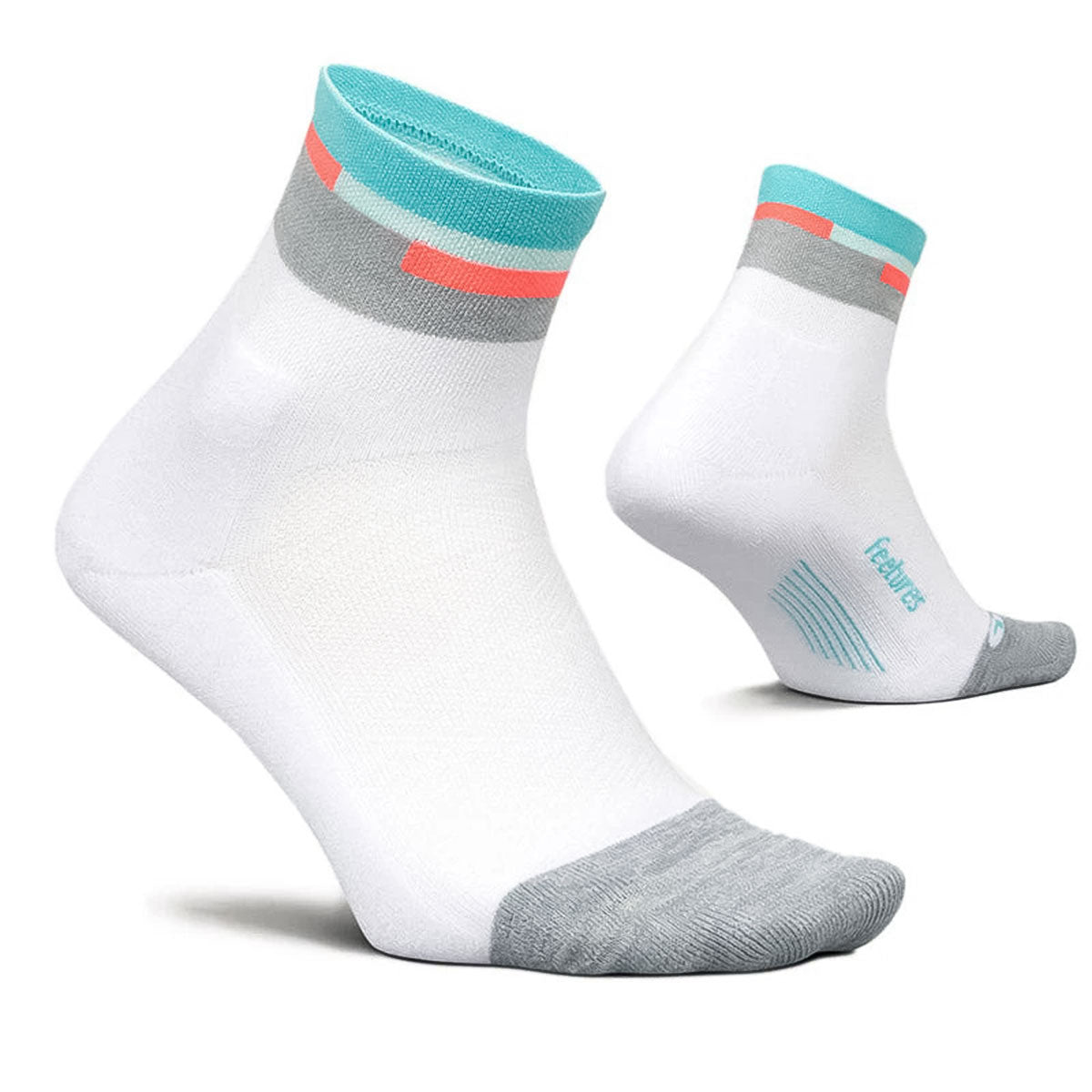 Feetures - ELITE LIGHT CUSHION QUARTER-AquaticWhite 【4400100161251】