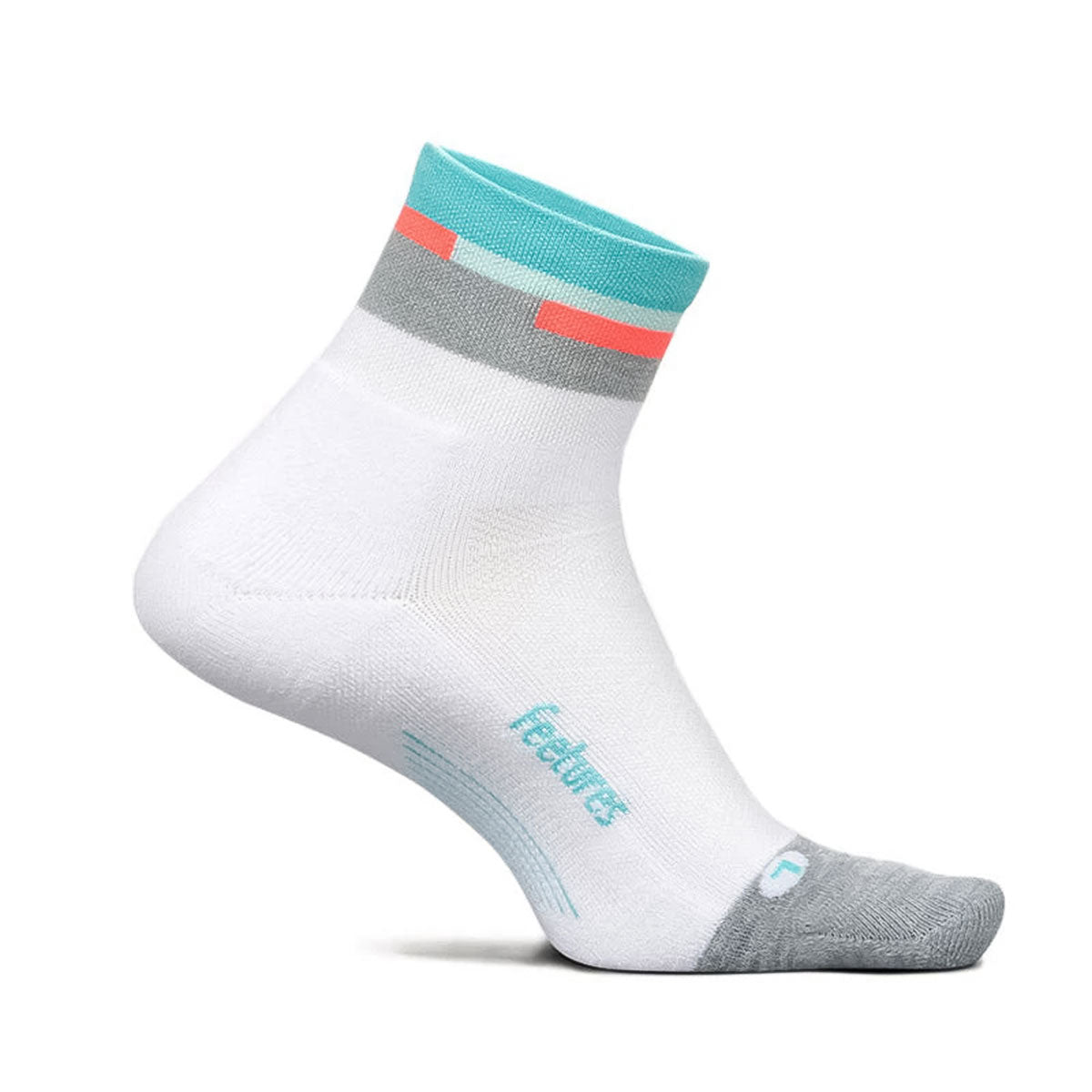 Feetures - ELITE LIGHT CUSHION QUARTER-AquaticWhite 【4400100161251】