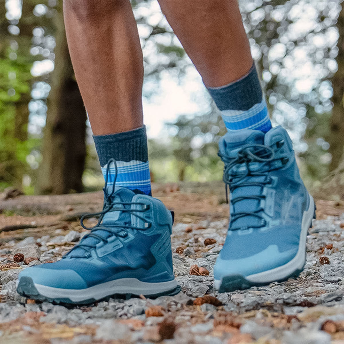 FEETURES ‐ TRAIL MAX CUSHION MINI CREW Blue Ridge Charcoal 【4400120151242】