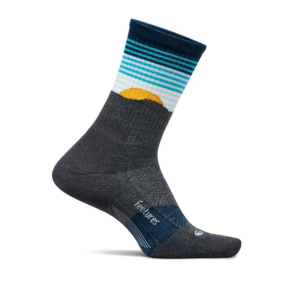 FEETURES - TRAIL MAX CUSHION MINI CREW Table Rock Gray 【4400120149242】