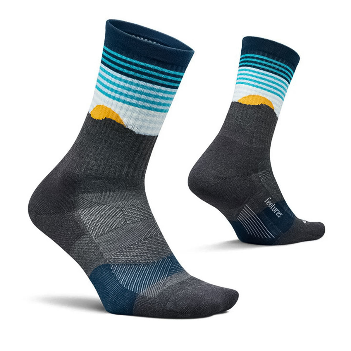 FEETURES - TRAIL MAX CUSHION MINI CREW Table Rock Gray 【4400120149242】