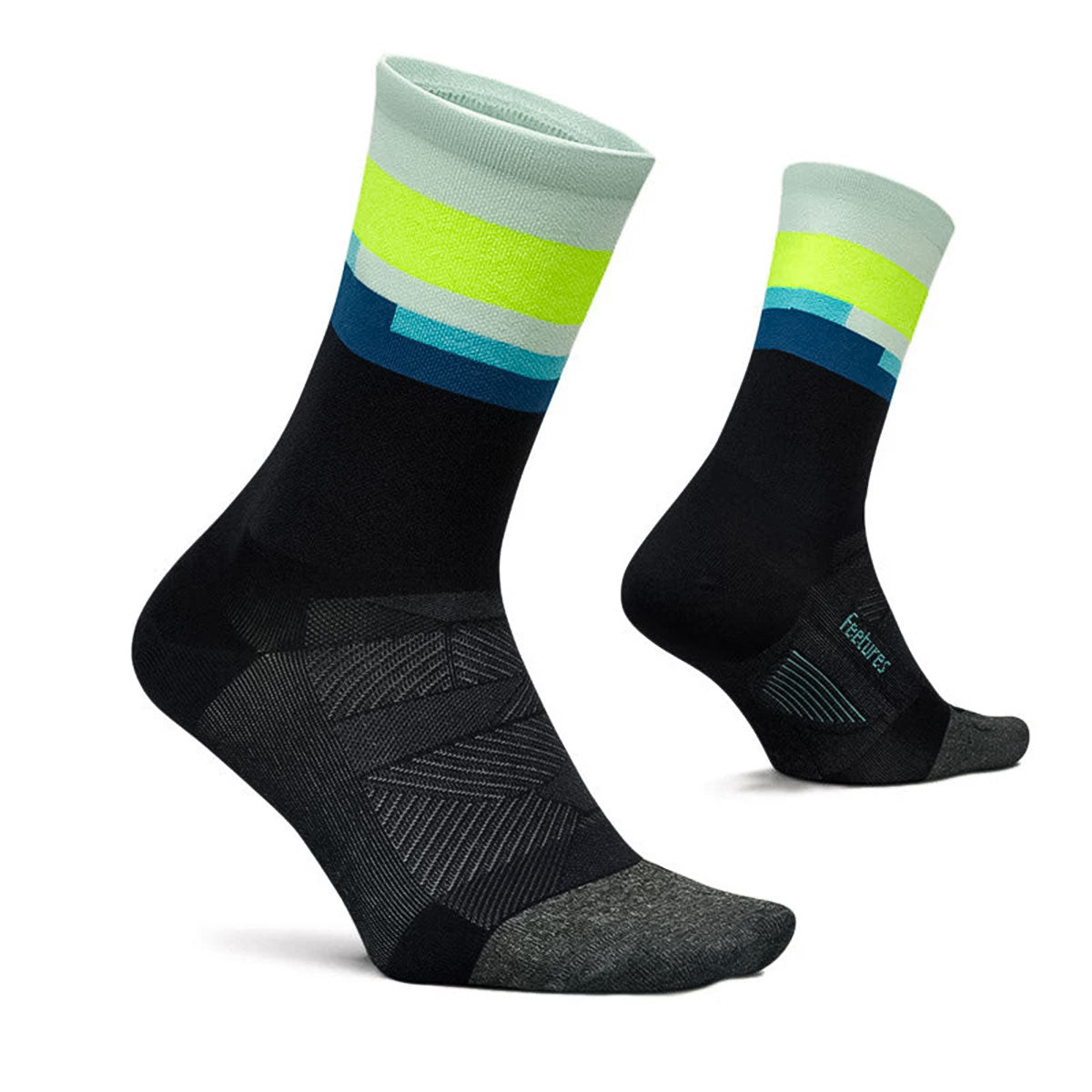 Feetures - ELITE ULTRA LIGHT MINI CREW-BaysideBlack 【4400020172251】