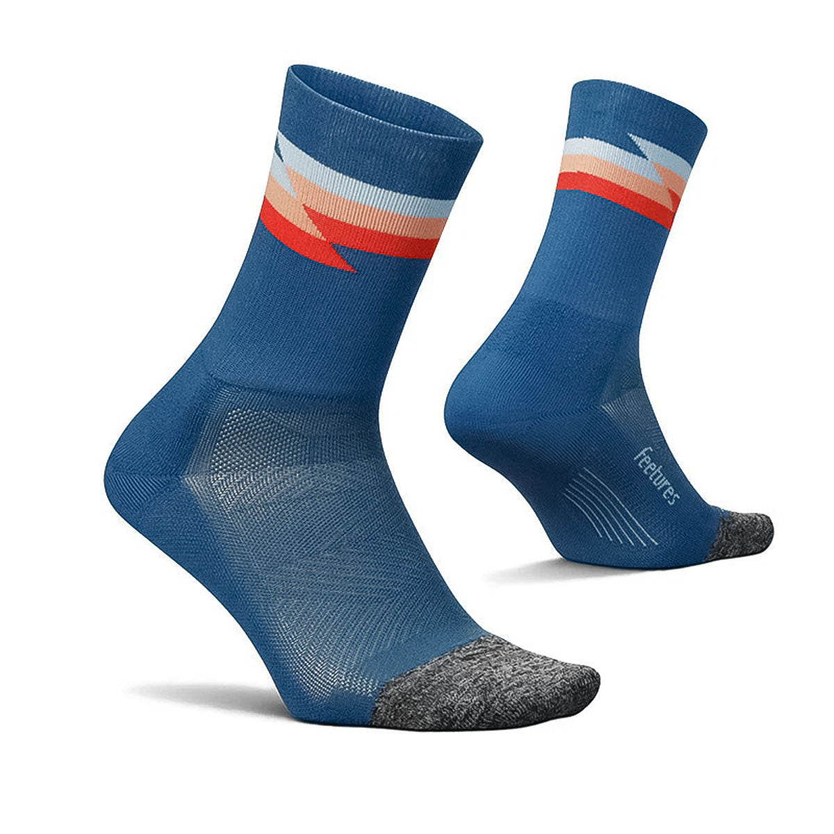 Feetures - ELITE LIGHT CUSHION MINI CREW Synthwave BLUE