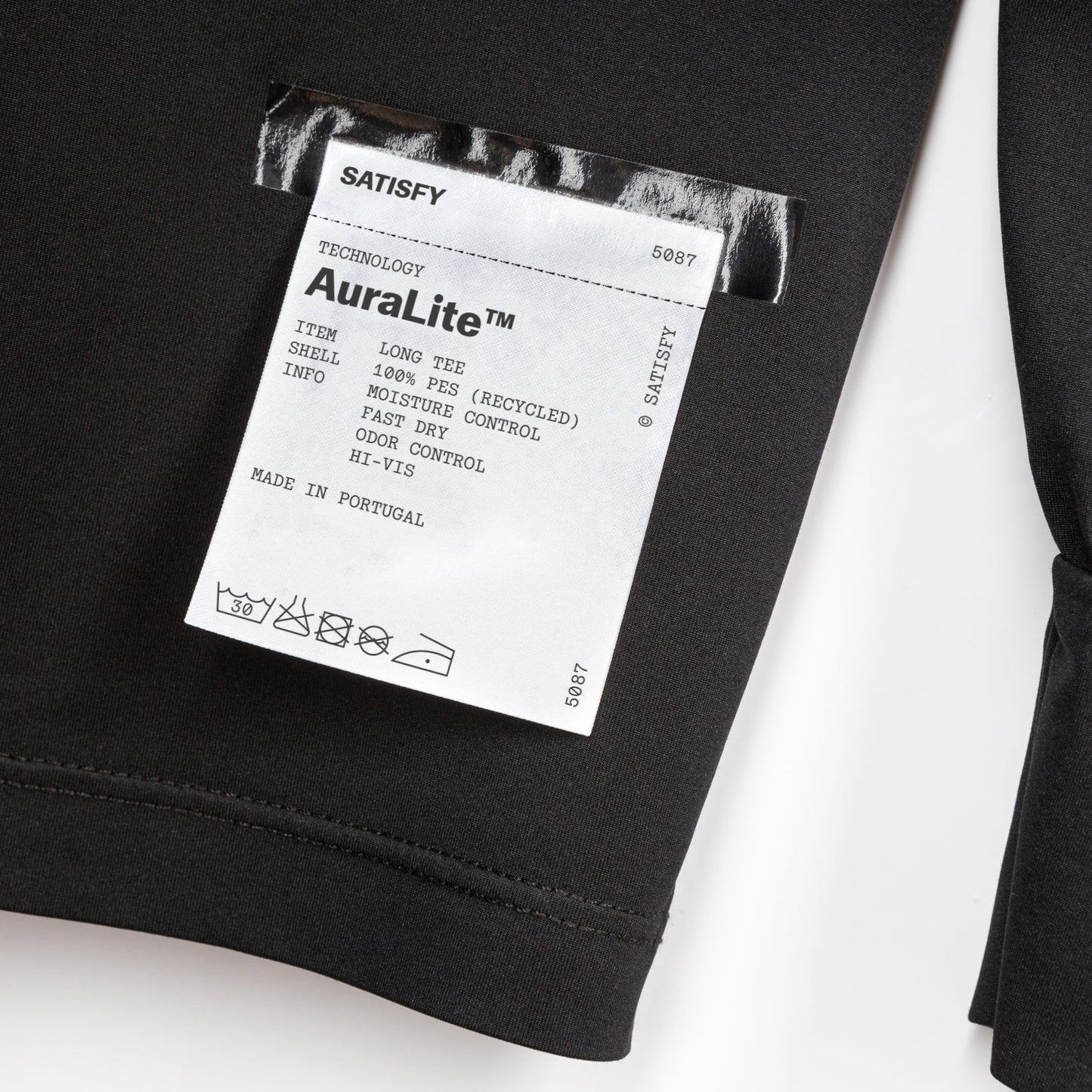 5087-BK-OV Satisfy AuraLite Long Tee Black