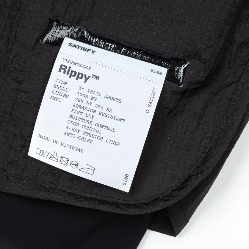 12000-BK SATISFY Rippy 3 Trail Shorts Black