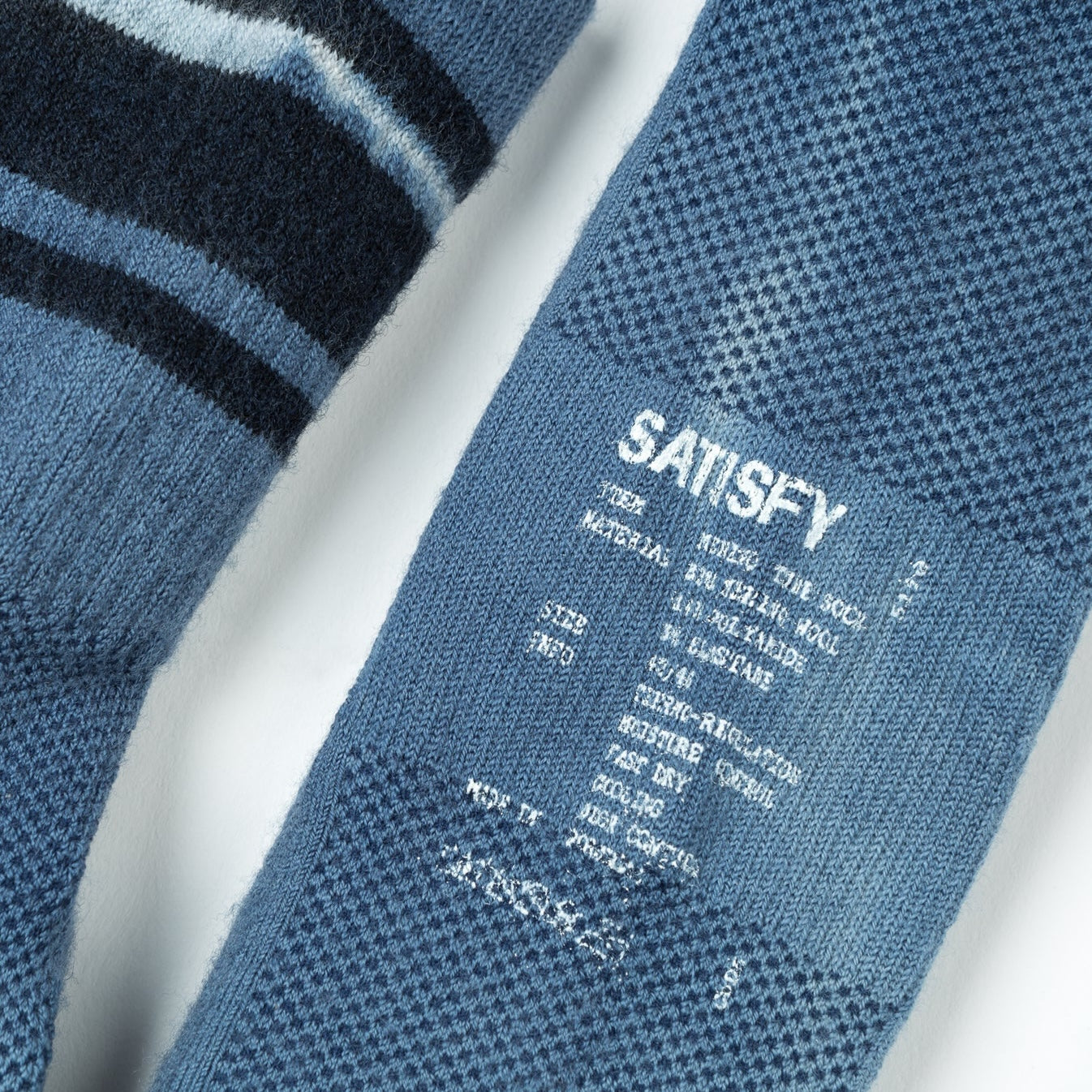 5110-ID Satisfy Merino Tube Socks Indigo Tie-Dye