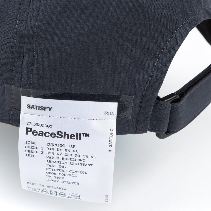 5115-CH-OV Satisfy PeaceShell Running Cap Charcoal
