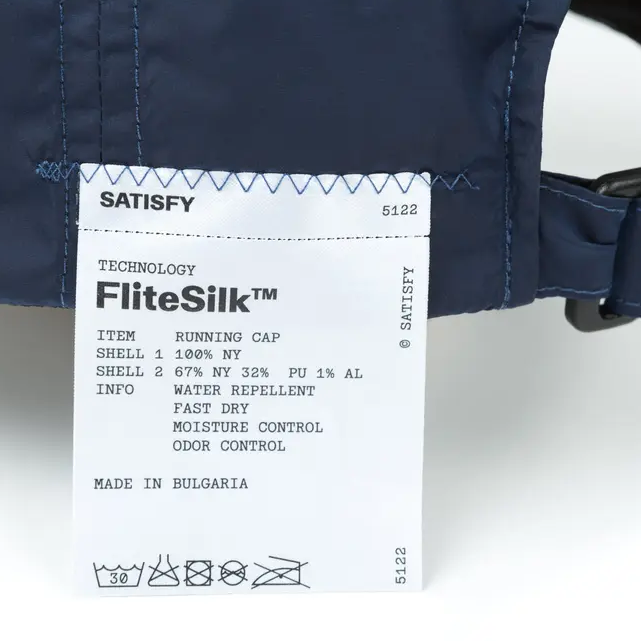 5122-OB-WA Satisfy FliteSilk Running Cap Obsidian