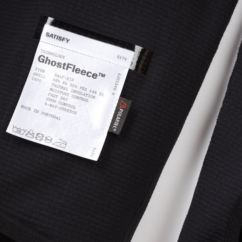 11013-BK-SA SATISFY GhostFleece Half-Zip Black