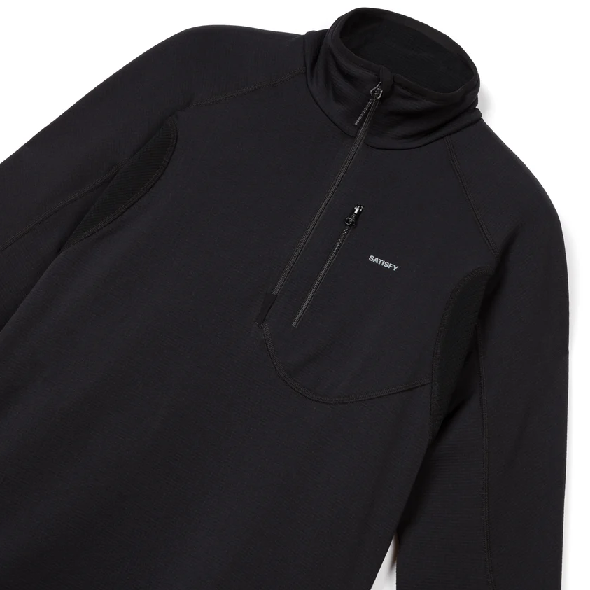 11013-BK-SA SATISFY GhostFleece Half-Zip Black
