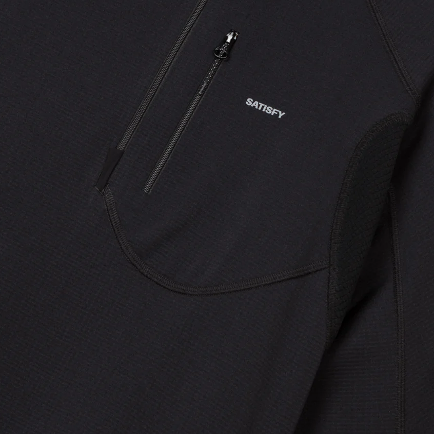 11013-BK-SA SATISFY GhostFleece Half-Zip Black