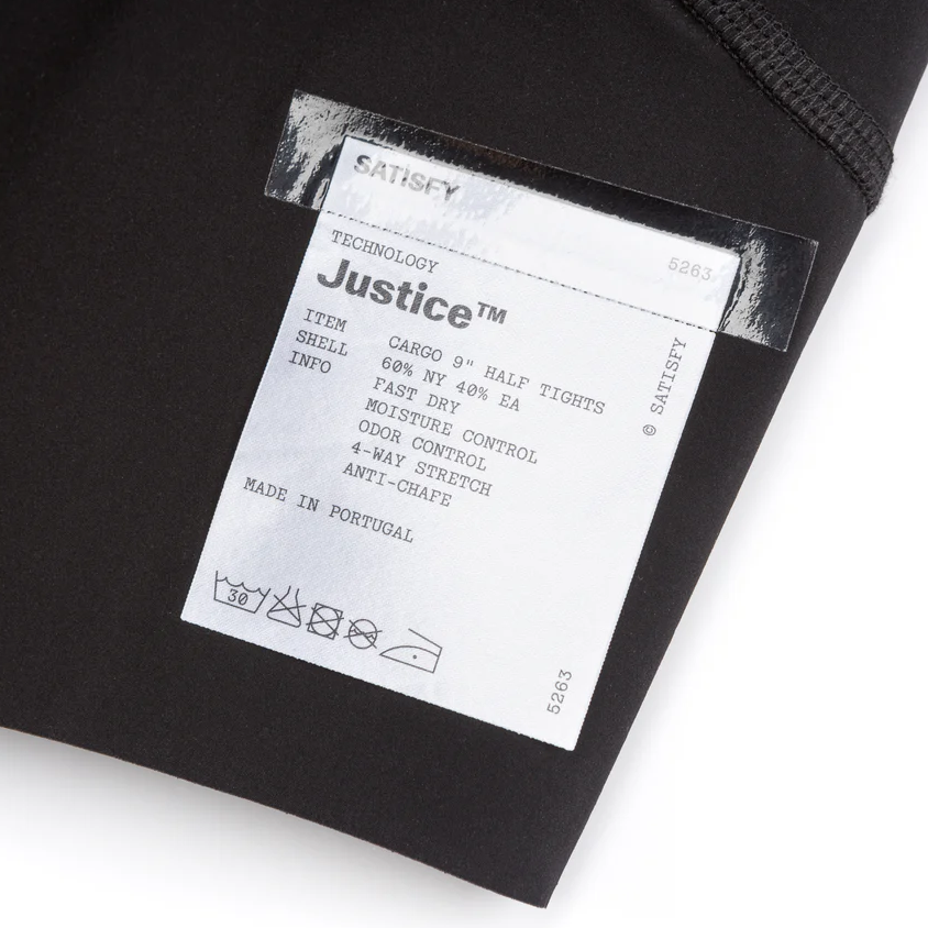 12009-BK SATISFY Justice Cargo 9 Half Tights Black