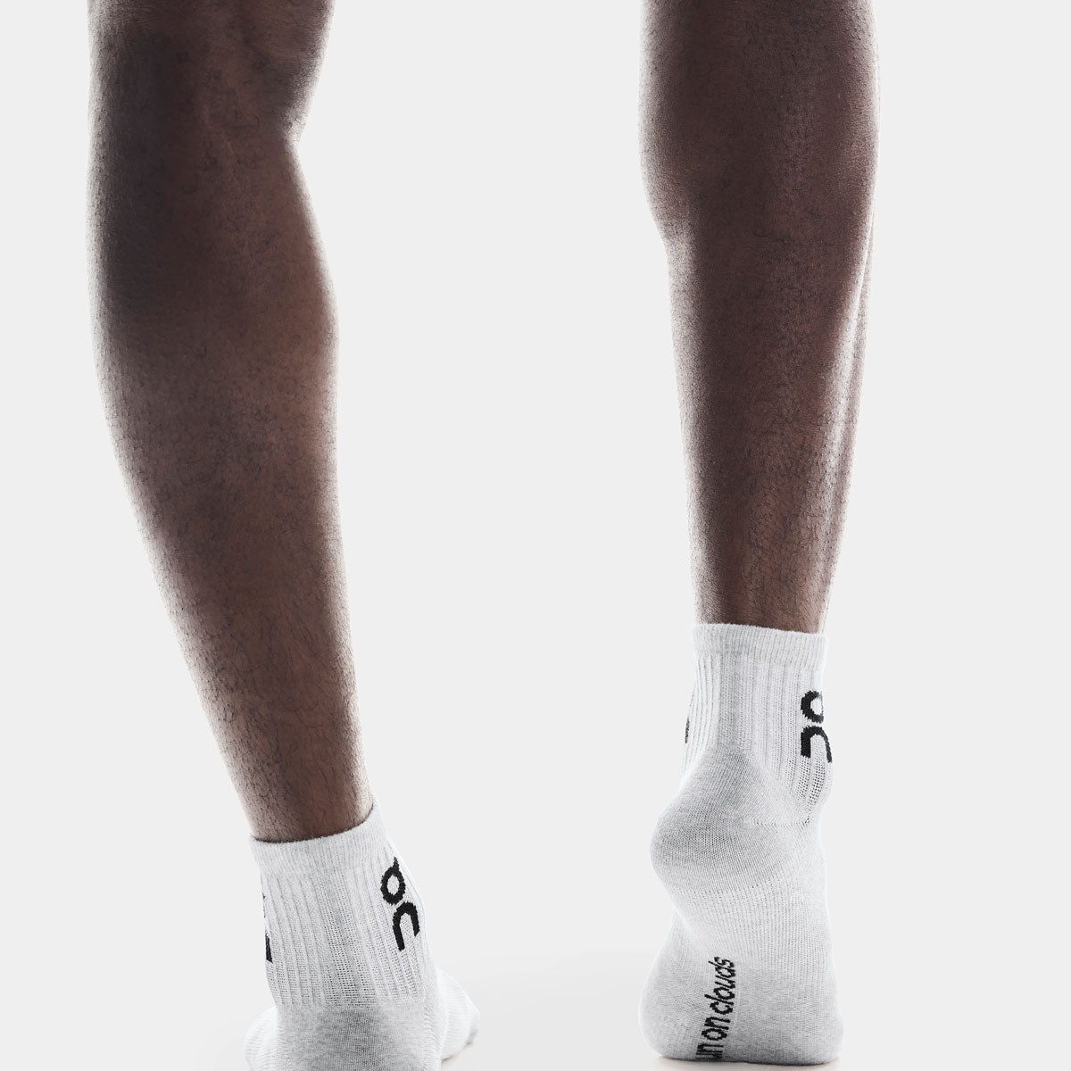 On - Logo Sock Mid 3P U Heather Gray【2UF10521732】