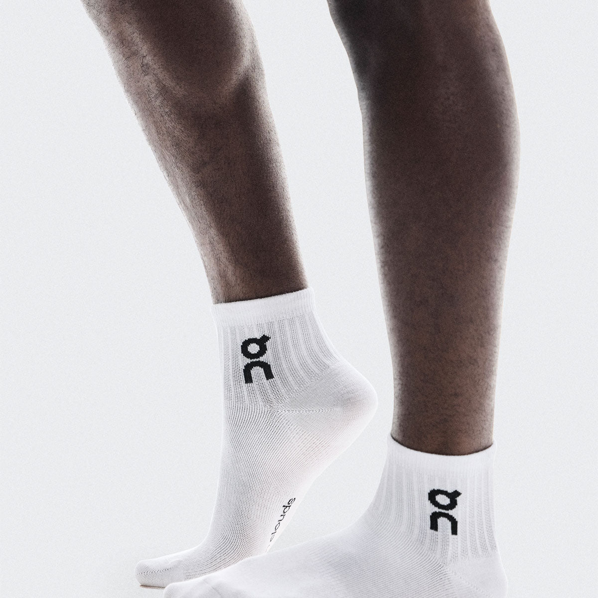 On - Logo Sock Mid 3P U White【2UF10520069】