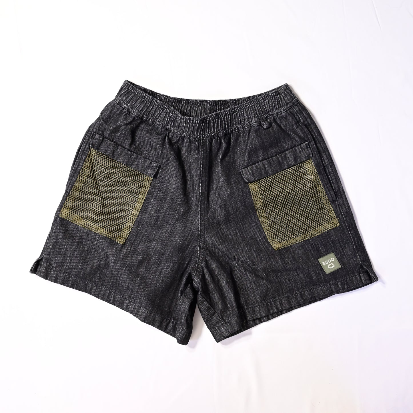 BUDO - MINIMUM DENIM MESH SHORTS BLACK 【B24FP223dew】