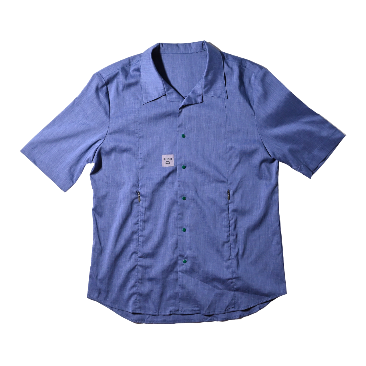 B24FB332 BUDO SNAP LINEN SHIRTS BLUE