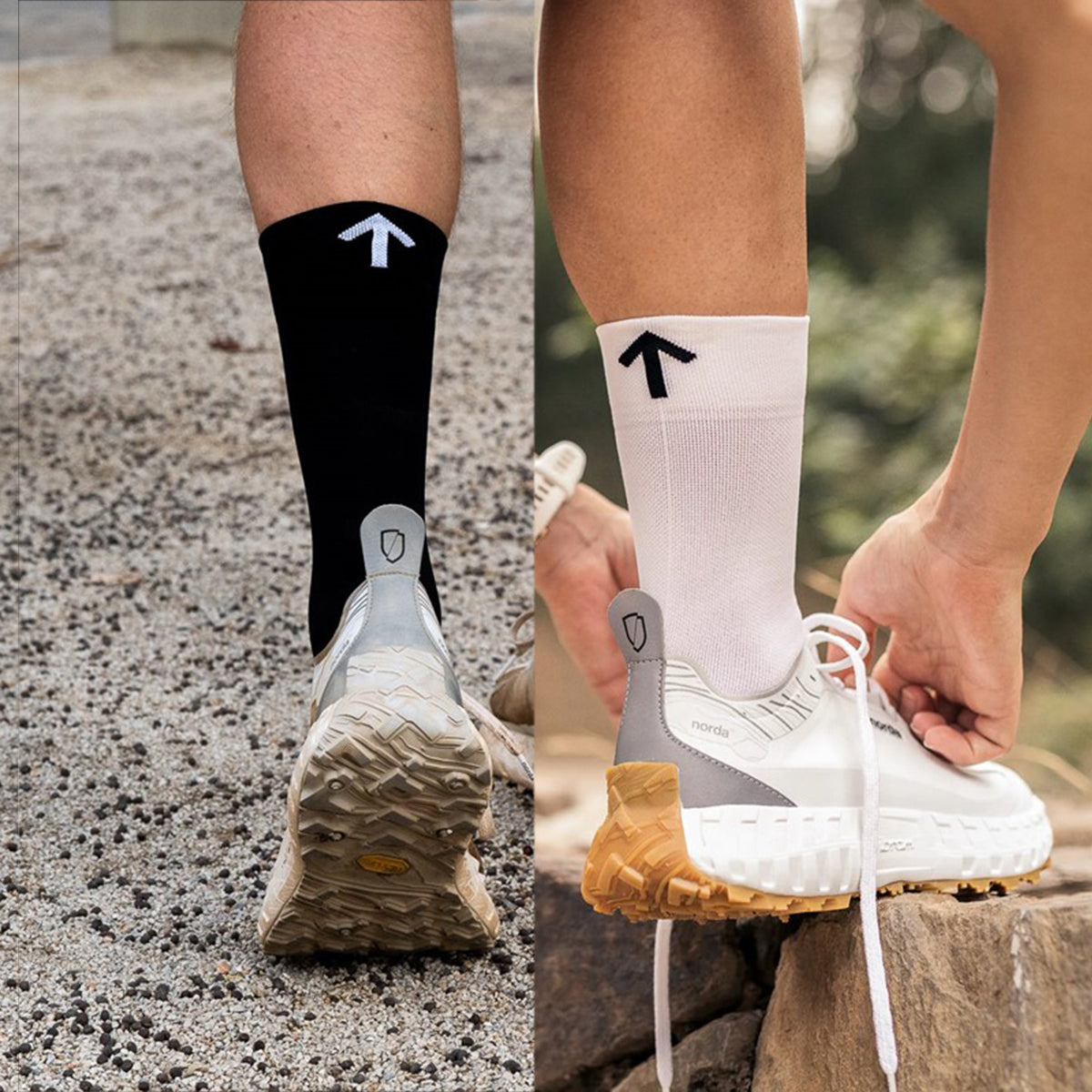 CHANCE - Padded Sock - Black/White