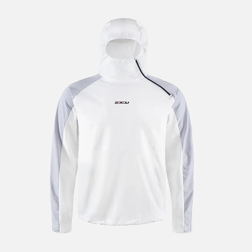 2XU×District Vision - Asymmetrical Hooded Desert Anorak WHT/ULG 【DV2XU01】