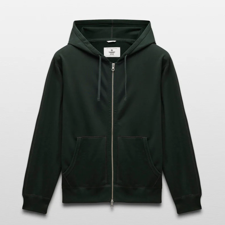 RC-3990 MIDWEIGHT TERRY SLIM ZIP HOODIE BLACK