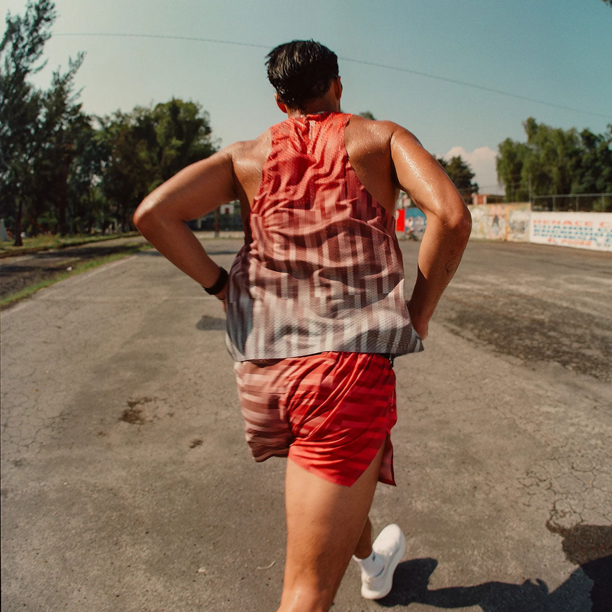 Bandit Running - Spector Racing Singlet Uneven Vert Poppy【MTSNP002SM26UVP】