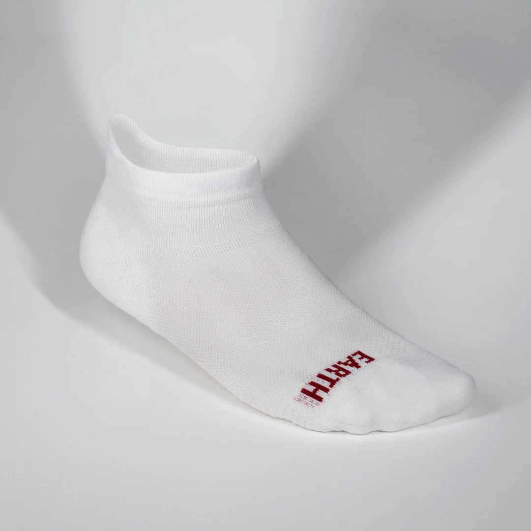 RACE-DAY-QTR-WHT The Race Day Socks White, Quarter