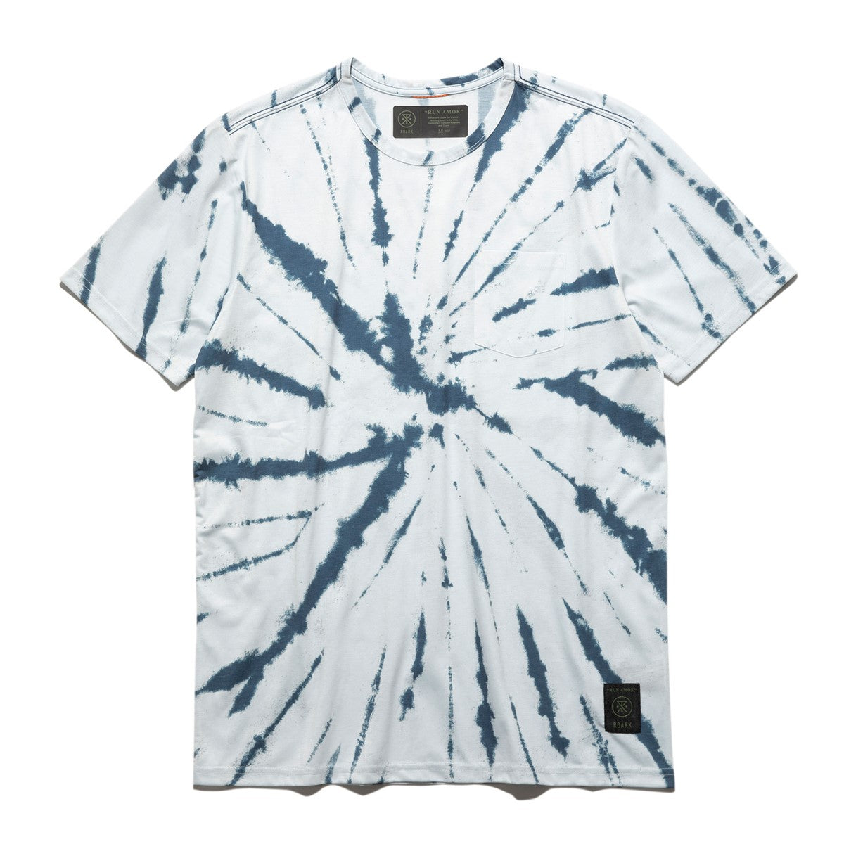 ROARK RUN AMOK MATHIS TIE DYE POCKET SS RK316-NVY