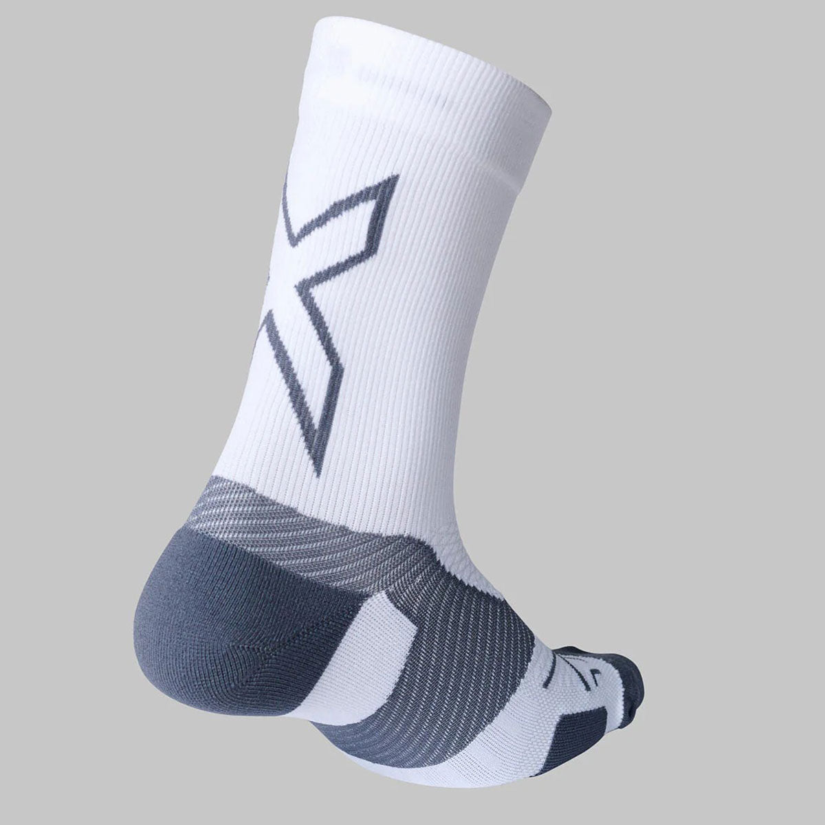 2XU - VECTR LIGHT CUSHION CREW WHT/GRY【UA7005E】