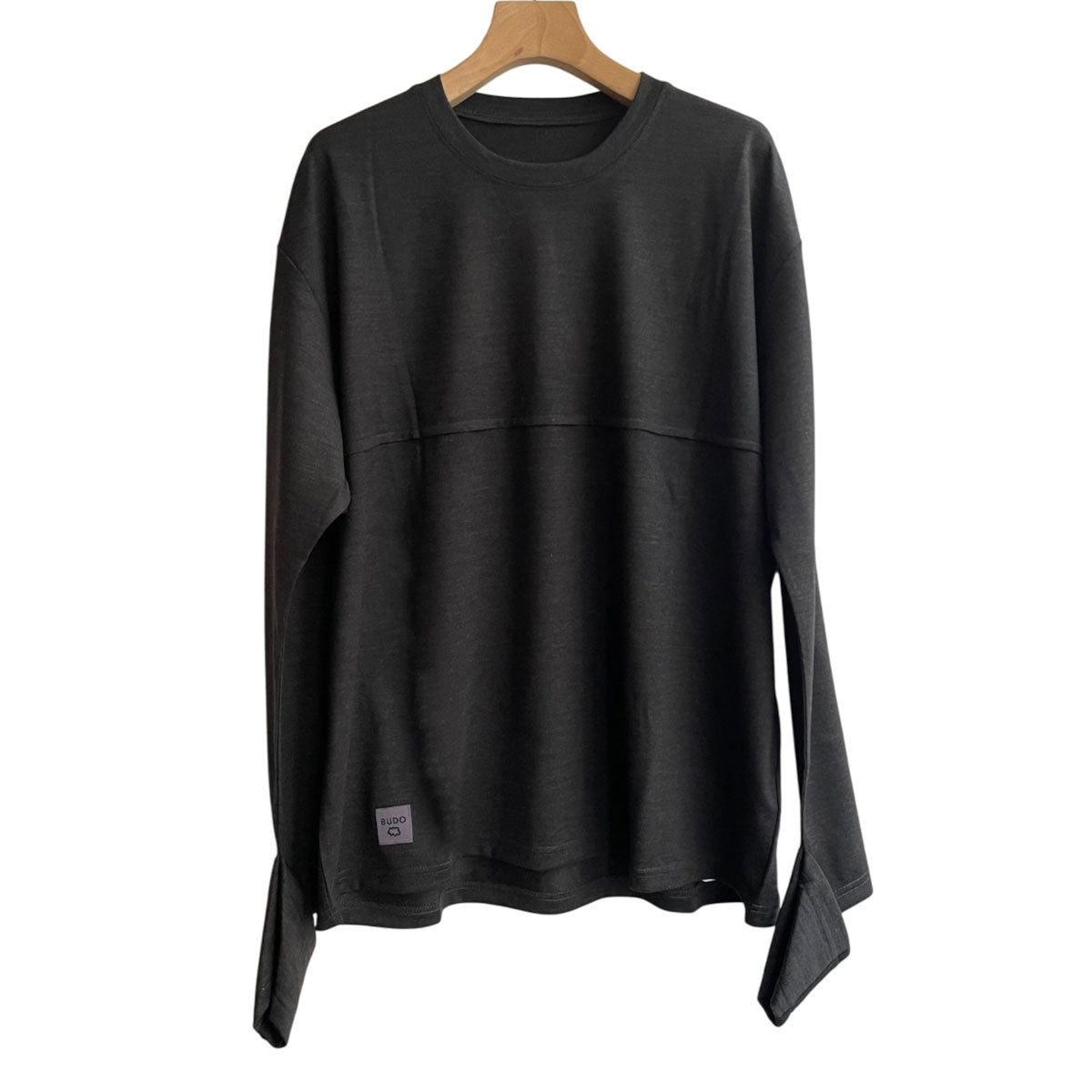 BUDO - Merino Wool Long Cut Sleeve チャコール【b24cb501】