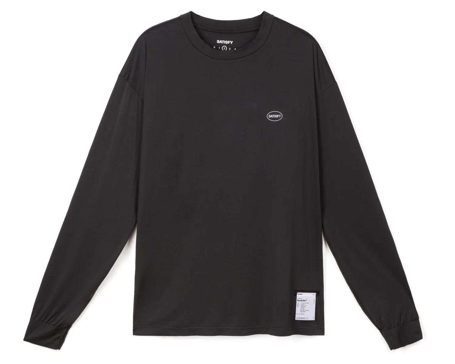 Satisfy - AuraLite Long Tee Black – downbeat RUNNING Satisfy - AuraLite Long Tee Black – downbeat RUNNING