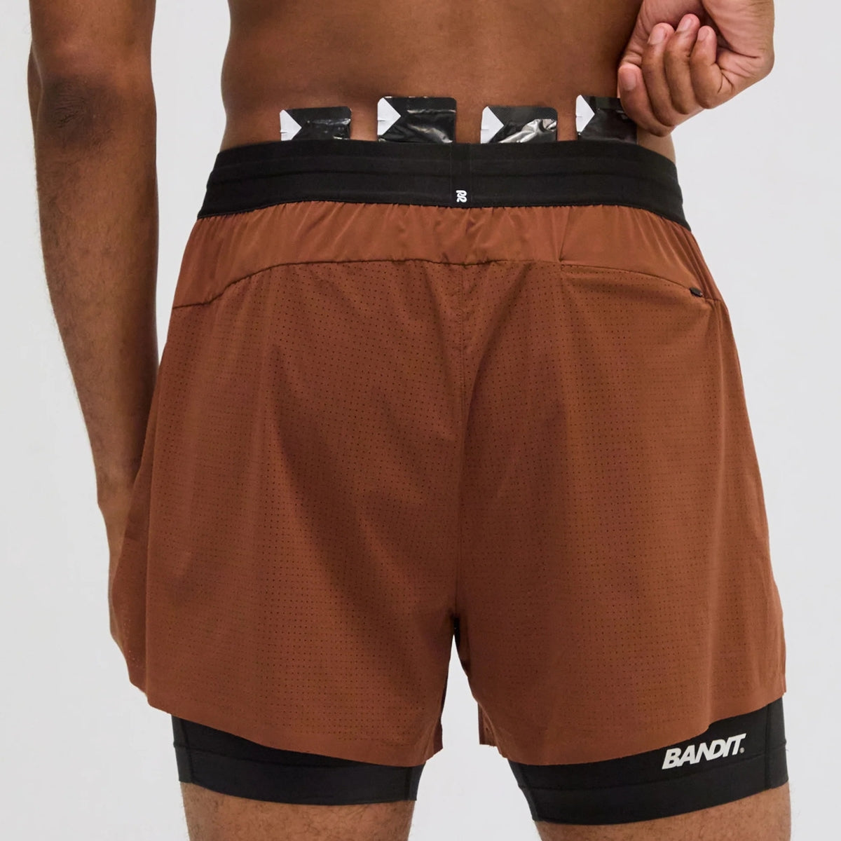 Bandit Running ‐ Men's Vento 2-In-1 Run Short COFFEE BEAN【MBSHP005SM25CB】