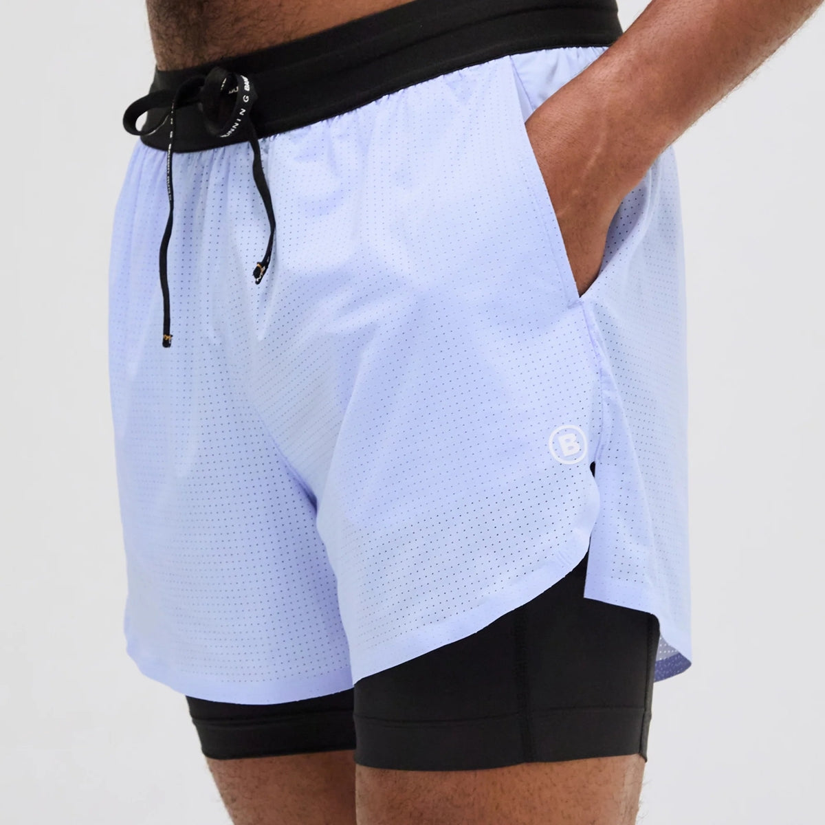 Bandit Running - Men's Vento 2-In-1 Run Short BREEZE BLUE【MBSHP005SM25BE】