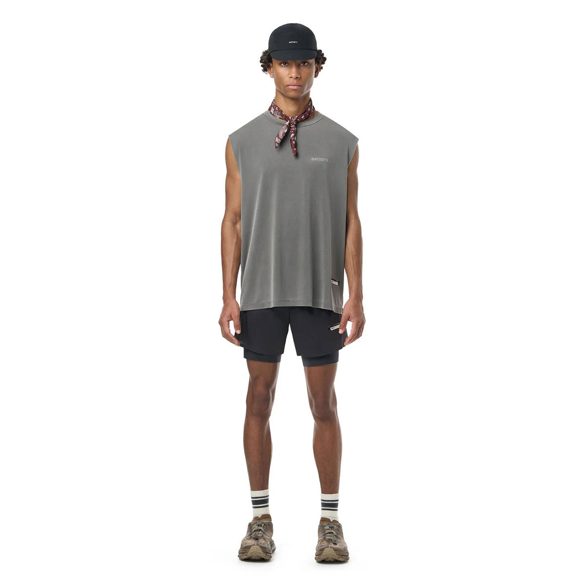 SATISFY - AuraLite Muscle Tee Mineral Graphite 【11031-MG-SAB】